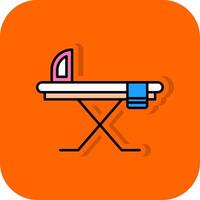 Ironing Board Filled Orange background Icon vector