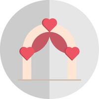 Wedding Arch Flat Scale Icon vector