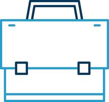 Suitcase Line Blue Two Color Icon vector