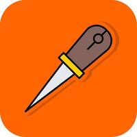 Awl Filled Orange background Icon vector