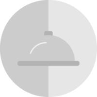Serving Dish Flat Scale Icon vector