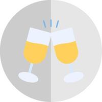 Cheers Flat Scale Icon vector