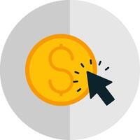 Pay Per Click Flat Scale Icon vector