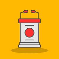 Lectern Filled Shadow Icon vector