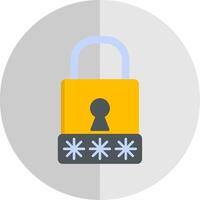 Passcode Flat Scale Icon vector