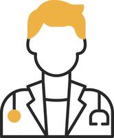 Surgeon Skined Filled Icon vector