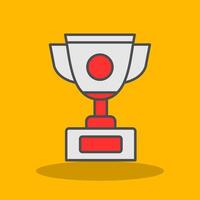 Trophy Filled Shadow Icon vector