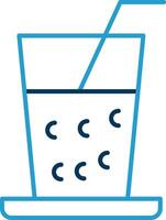 Drinks Line Blue Two Color Icon vector