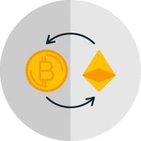 Ethereum Flat Scale Icon vector