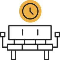 Waiting Room Skined Filled Icon vector