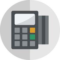 Swipe Card Flat Scale Icon vector