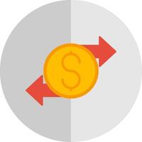 Money Transfer Flat Scale Icon vector