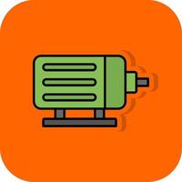 Motor Filled Orange background Icon vector