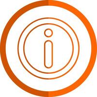 Information Line Orange Circle Icon vector