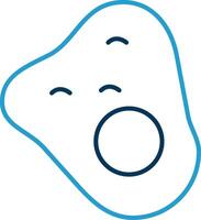 Eggs Line Blue Two Color Icon vector