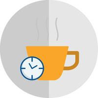 Break Time Flat Scale Icon vector