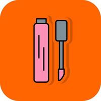 Lip Gloss Filled Orange background Icon vector