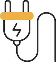 Plug Skined Filled Icon vector