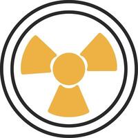 Nuclear Skined Filled Icon vector