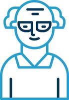 Scientist Line Blue Two Color Icon vector