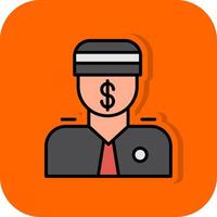 Bribe Filled Orange background Icon vector