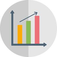 Bar Chart Flat Scale Icon vector