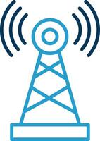 Telecommunications Line Blue Two Color Icon vector