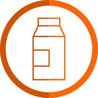 Milk Line Orange Circle Icon vector