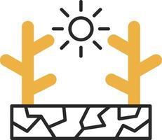 Drought Skined Filled Icon vector