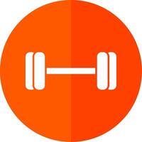 Weightlifting Glyph Red Circle Icon vector