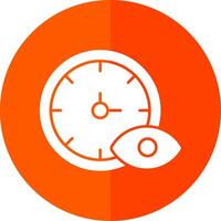 Time Tracking Glyph Red Circle Icon vector