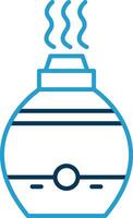 Air Diffuser Line Blue Two Color Icon vector