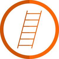 Ladder Line Orange Circle Icon vector