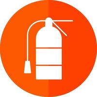 Extinguisher Glyph Red Circle Icon vector
