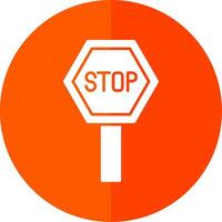 Pit Stop Glyph Red Circle Icon vector