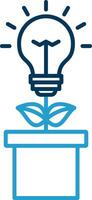 Energy Efficiency Line Blue Two Color Icon vector