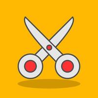 Scissors Filled Shadow Icon vector