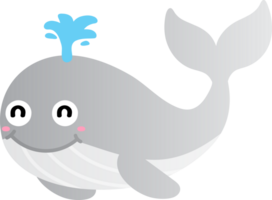 fofa baleia desenho animado, mar animal png