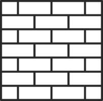 Brickwall Skined Filled Icon vector