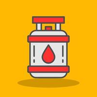 Propane Filled Shadow Icon vector