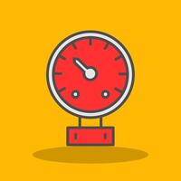 Gauge Filled Shadow Icon vector