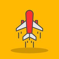 Air Transportation Filled Shadow Icon vector