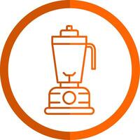 Blender Line Orange Circle Icon vector