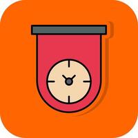 Kitchen Timer Filled Orange background Icon vector