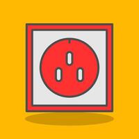 Socket Filled Shadow Icon vector