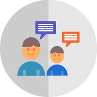 Conversation Flat Scale Icon vector