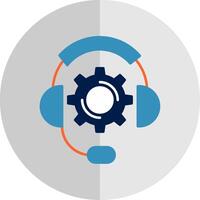 Technical Support Flat Scale Icon vector