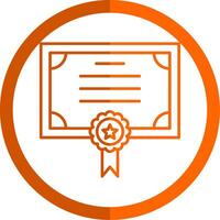 Standard Line Orange Circle Icon vector