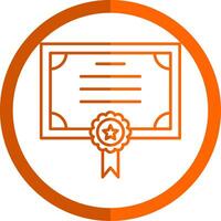 Standard Line Orange Circle Icon vector