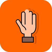 mano lleno naranja antecedentes icono vector